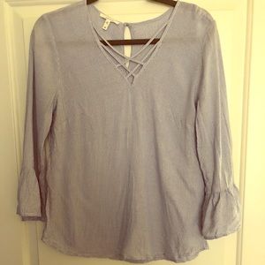 Maurices Blue and White Striped Top!